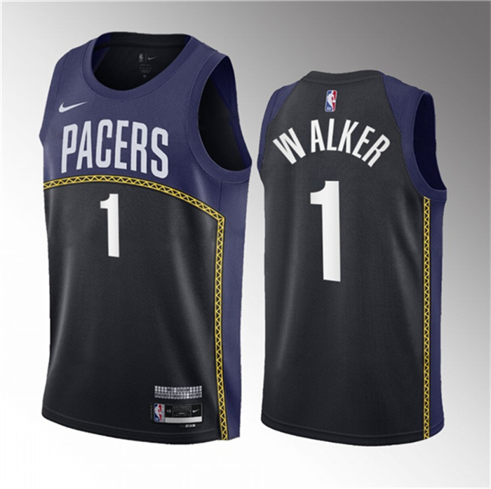Personalized Men’s Indiana Pacers #1 Jarace Walker Blue 2023 Draft City Edition Stitched Basketball Jersey