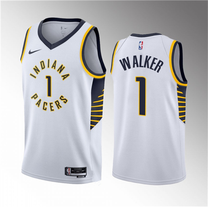 Personalized Men’s Indiana Pacers #1 Jarace Walker White 2023 Draft Association Edition Stitched Basketball Jersey