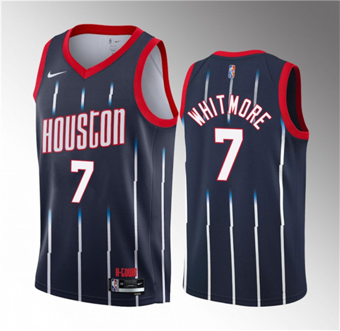 Personalized Men’s Houston Rockets #7 Cam Whitmore Navy 2023 Draft Classic Edition Stitched Basketball Jersey