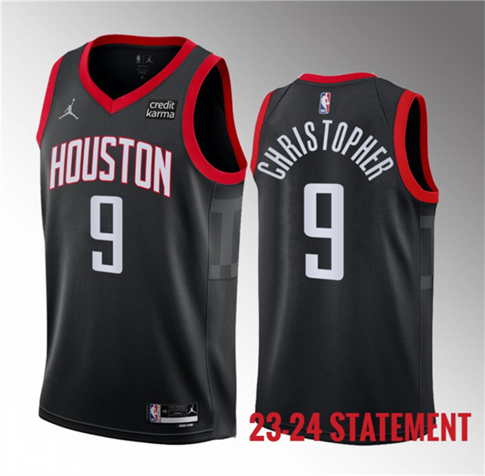 Personalized Men’s Houston Rockets #9 Josh Christopher Black 2023 Statement Edition Stitched Basketball Jersey
