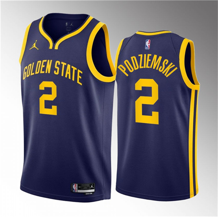Personalized Men’s Golden State Warriors #2 Brandin Podziemski Black 2023 Draft City Edition Swingman Stitched Basketball JerseyS