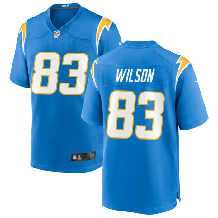 Personalized Men’s Los Angeles Chargers #83 Pokey Wilson Blue Stitched Game Jersey