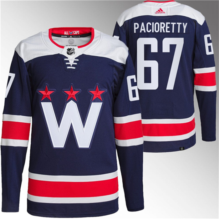 Personalized Men’s Washington Capitals #67 Max Pacioretty Navy Stitched Jersey