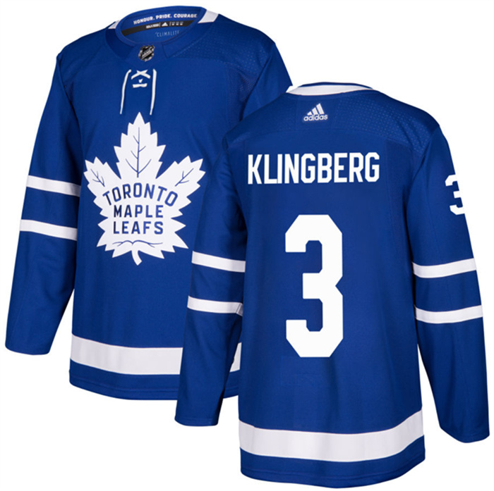 Personalized Men’s Toronto Maple Leafs #3 John Klingberg Blue Stitched Jersey