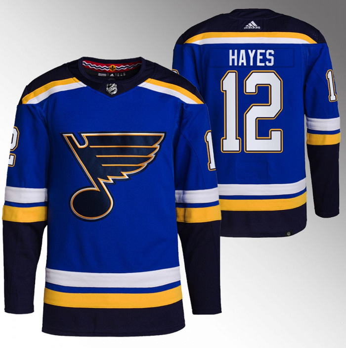 Personalized Men’s St. Louis Blues #12 Kevin Hayes Blue Stitched Jersey