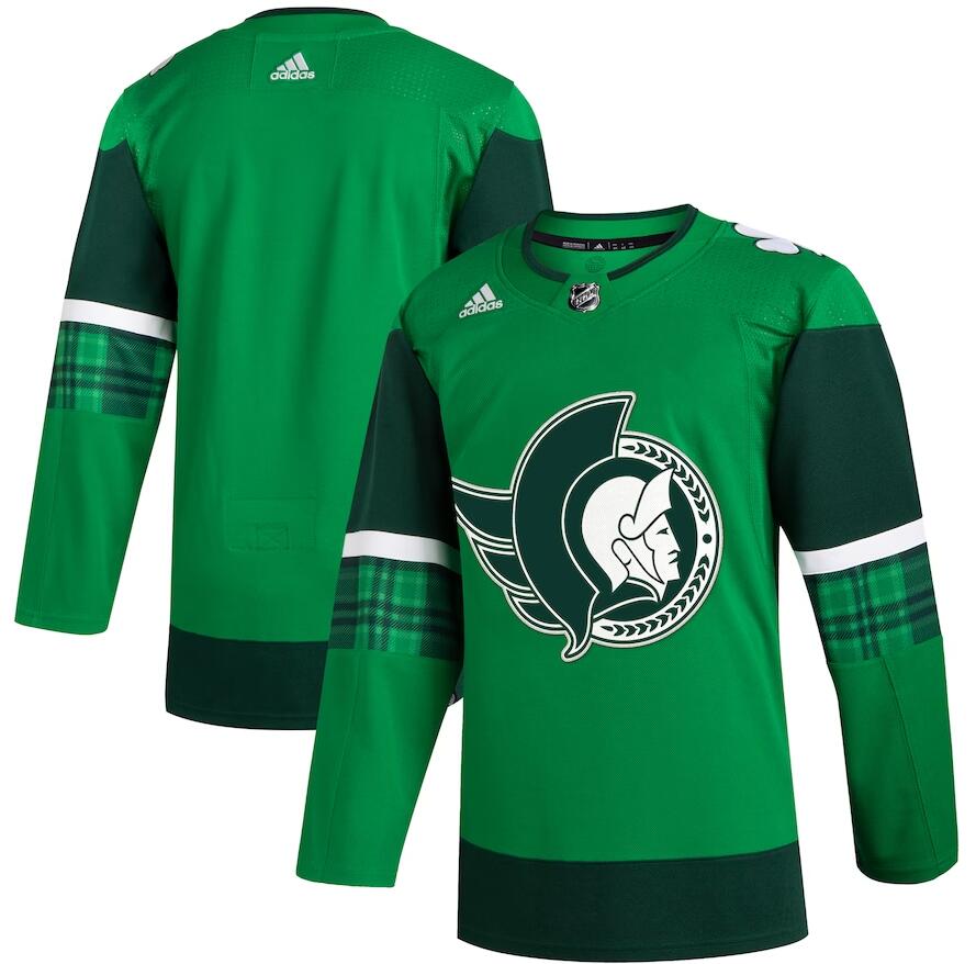 Personalized Men’s Ottawa Senators Kelly Green 2023 St. Patrick’s Day Primegreen Authentic Jersey