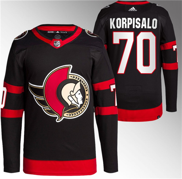 Personalized Men’s Ottawa Senators #70 Joonas Korpisalo Black Stitched Jersey
