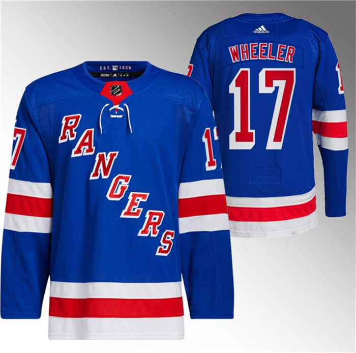 Personalized Men’s New York Rangers #17 Blake Wheeler Royal Stitched Jersey