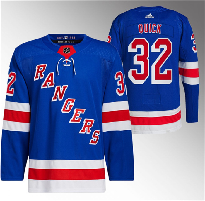 Personalized Men’s New York Rangers #32 Jonathan Quick Royal Stitched Jersey