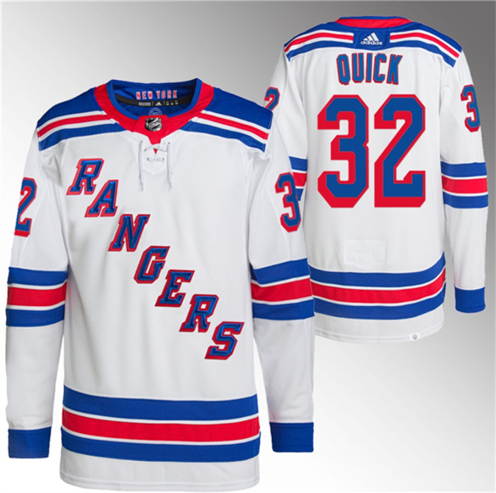 Personalized Men’s New York Rangers #32 Jonathan Quick White Stitched Jersey