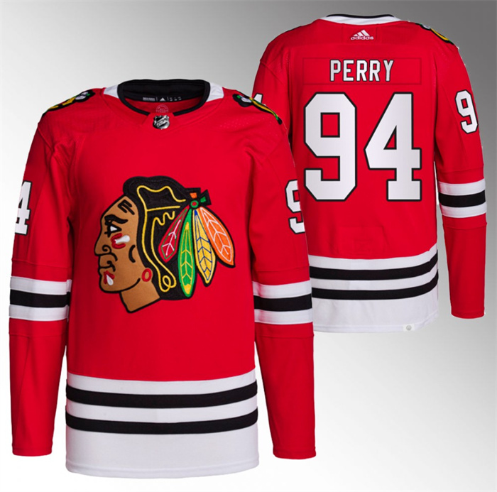 Personalized Men’s Chicago Blackhawks #94 Corey Perry Red Stitched Hockey Jersey