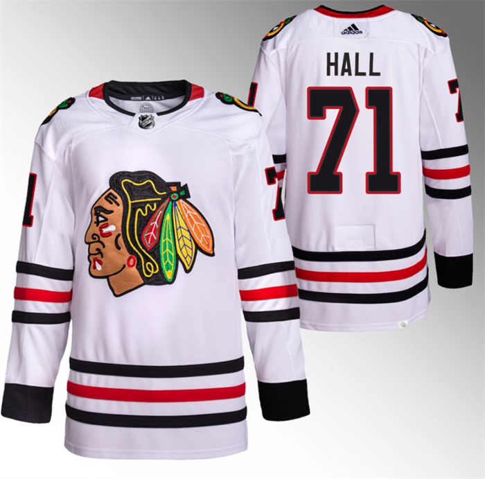 Personalized Men’s Chicago Blackhawks #71 Taylor Hall White Stitched Hockey Jersey