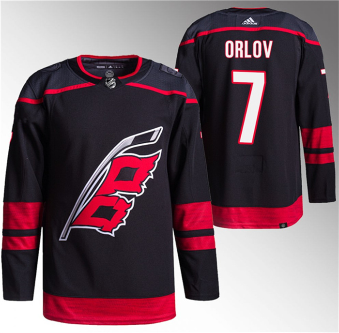 Personalized Men’s Carolina Hurricanes #7 Dmitry Orlov Black Stitched Jersey