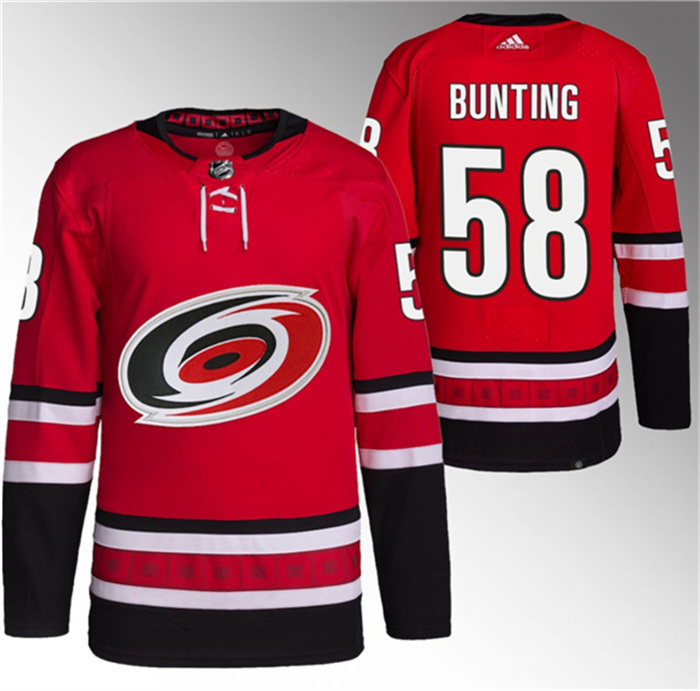 Personalized Men’s Carolina Hurricanes #58 Michael Bunting Red Stitched Jersey