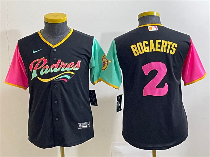 Personalized Women’s San Diego Padres #2 Xander Bogaerts Black City Connect Stitched Baseball Jersey(Run Small)