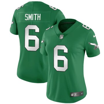 Personalized Women’s Philadelphia Eagles #6 DeVonta Smith Green Untouchable Limited Stitched Jersey