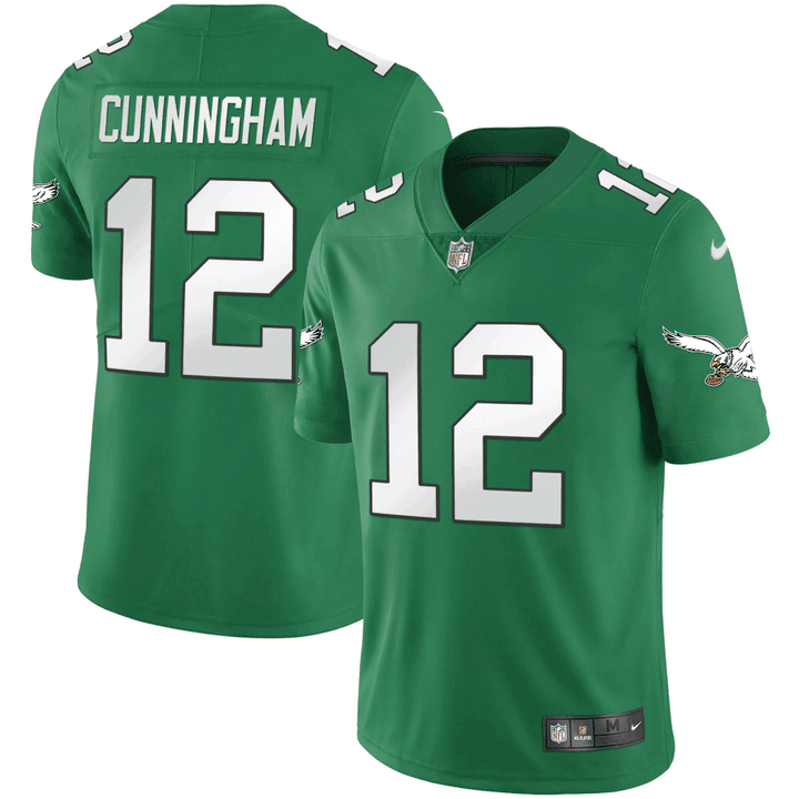 Personalized Eagles #12 Randall Cunningham Green Men’s Stitched NFL Limited Rush Jersey