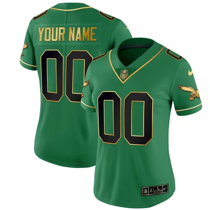 Personalized Customized Women’s Philadelphia Eagles Untouchable Limited green Jersey