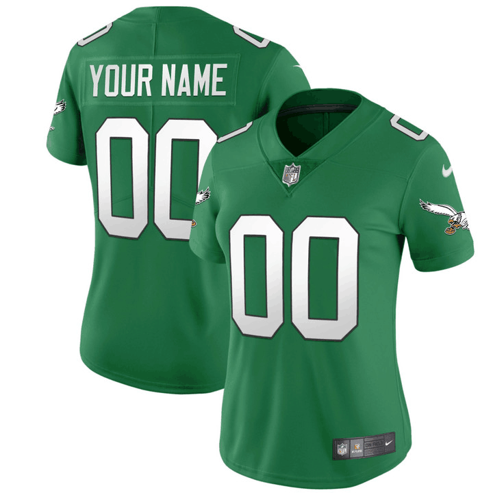 Personalized Customized Women’s Philadelphia Eagles Untouchable Limited green Jersey