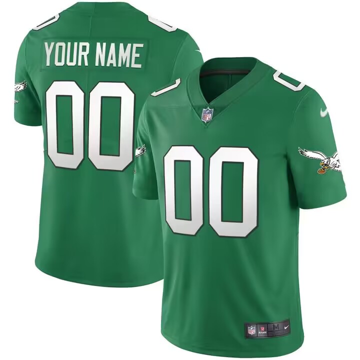 Personalized Customized Men’s Philadelphia Eagles Untouchable Limited Green Jersey