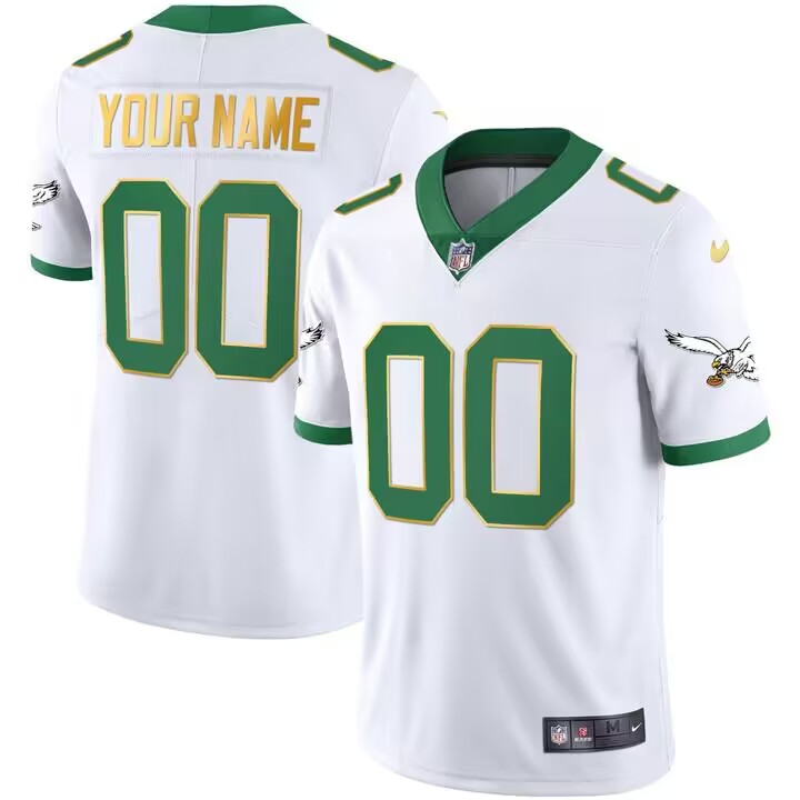 Personalized Customized Men’s Philadelphia Eagles Untouchable Limited white Jersey