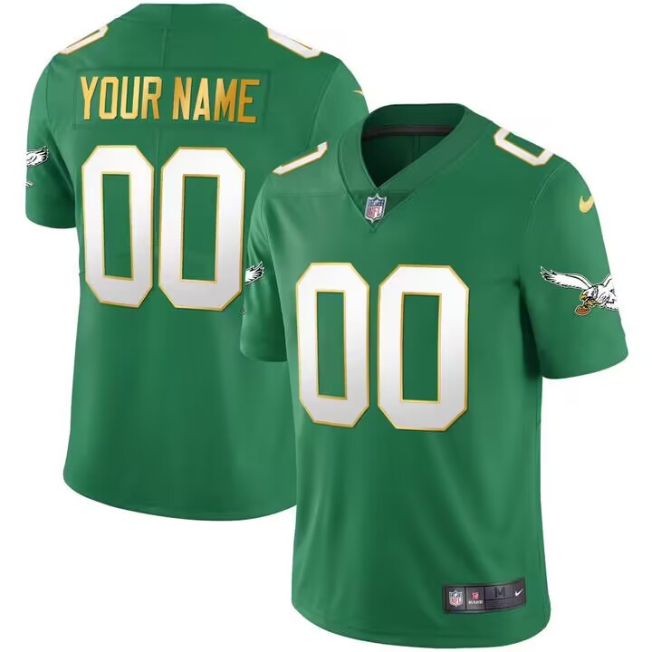 Personalized Customized Men’s Philadelphia Eagles Untouchable Limited GREEN Jerseys