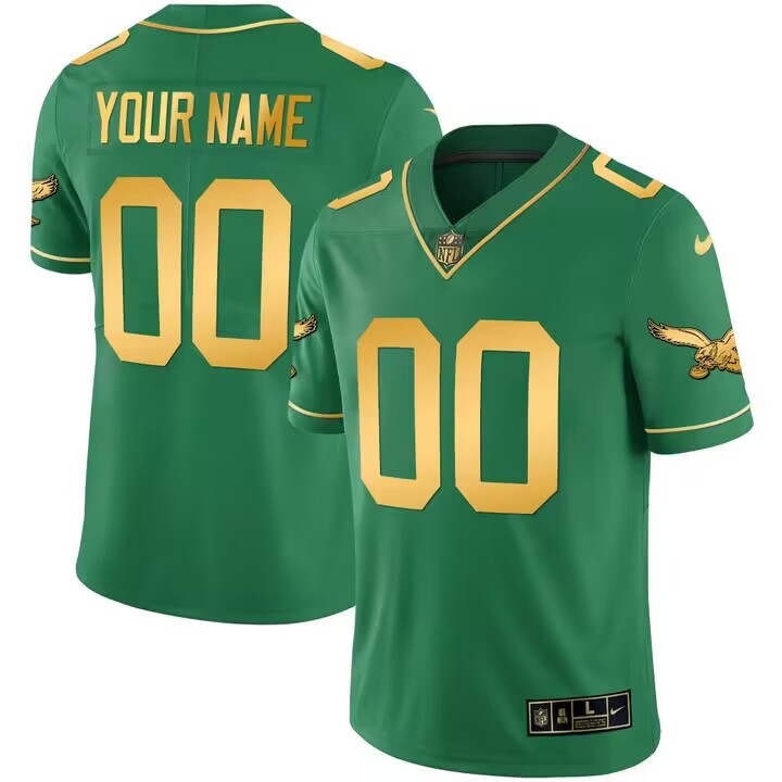 Personalized Customized Men’s Philadelphia Eagles Untouchable Limited GREEN Jerseys