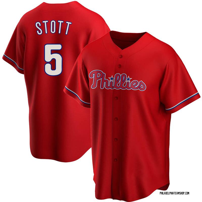 Personalized Men’s Philadelphia Phillies #5 Bryson Stott Red Cool base Stitched Jersey