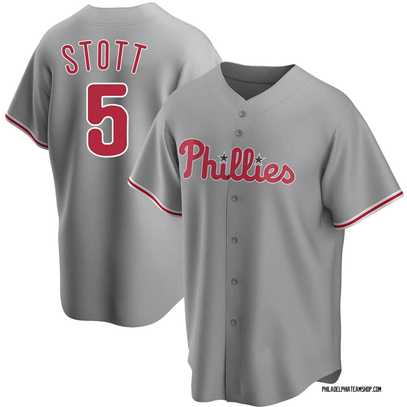 Personalized Men’s Philadelphia Phillies #5 Bryson Stott Grey Cool Base Stitched Jersey