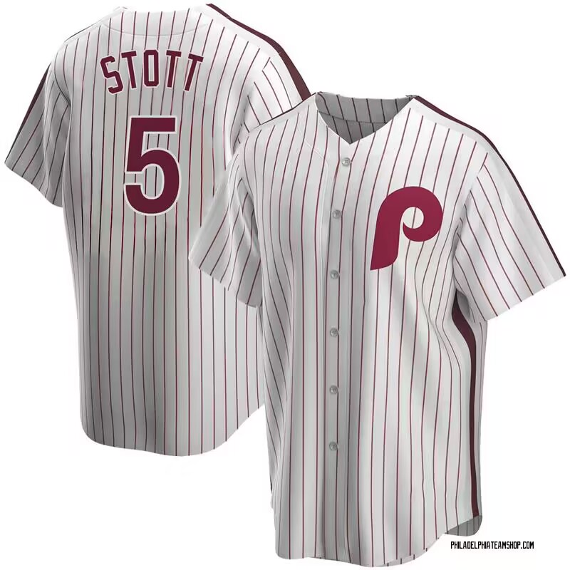 Personalized Men’s Philadelphia Phillies #5 Bryson Stott White Cooperstown Collection Home Stitched Baseball Jersey