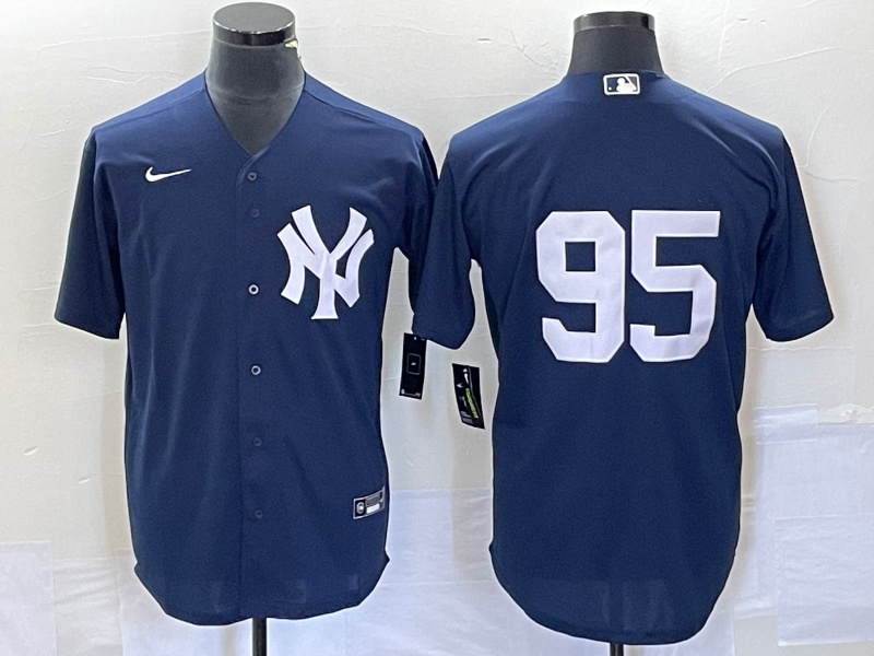 Personalized Men’s New York Yankees #95 Oswaldo Cabrera Navy Stitched Jersey