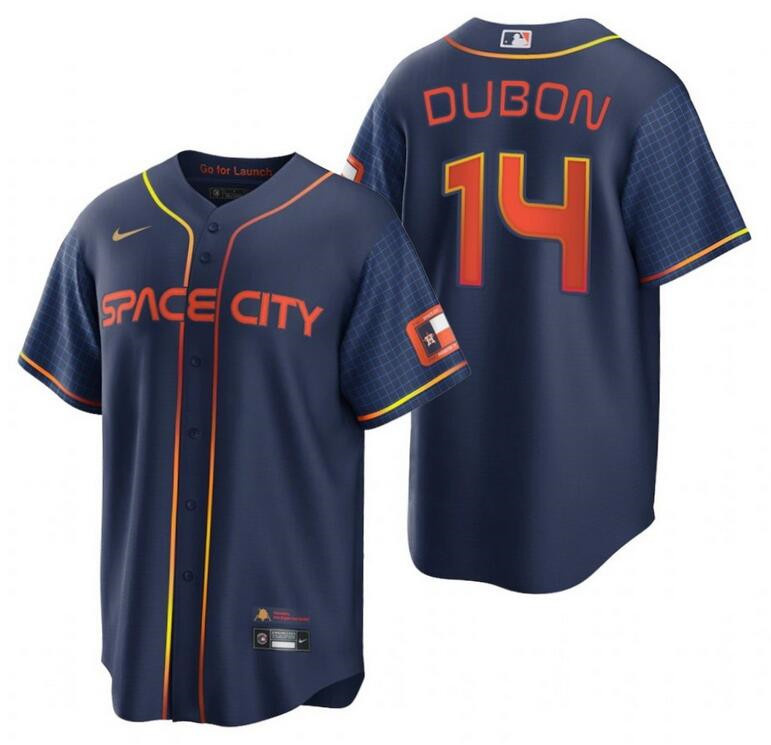 Personalized Men’s Houston Astros #14 Mauricio Dubón 2022 Navy City Connect Cool Base Stitched Jersey