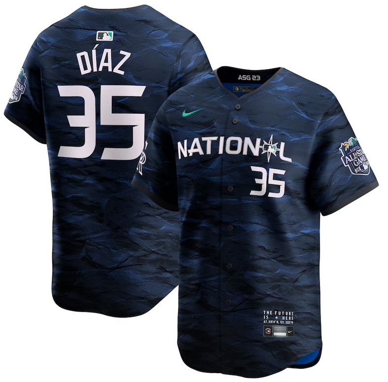 Personalized Men’s Colorado Rockies #35 Elias Díaz Royal 2023 All-Star Stitched Baseball Jersey