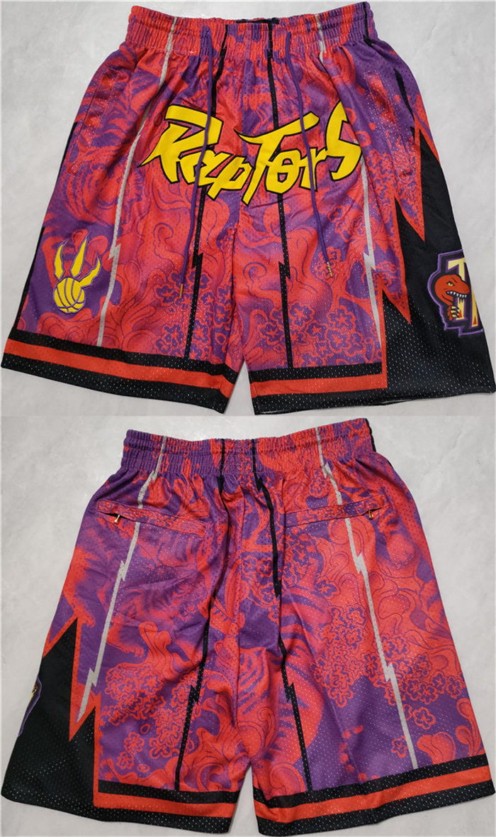 Personalized Men’s Toronto Raptors Red Mitchell&Ness Shorts (Run Small)
