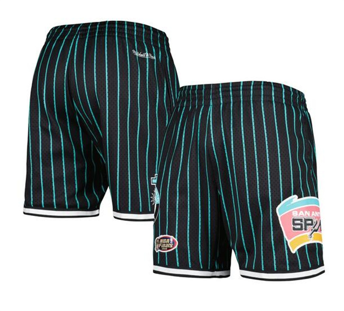 Personalized Men’s San Antonio Spurs Black Mitchell & Ness Shorts (Run Small)