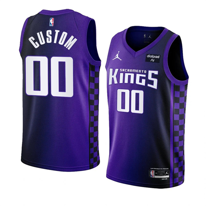 Personalized Men’s Sacramento Kings Active Player Purple 2023 24 Statement Edition Swingman Stitched Basketball Jersey