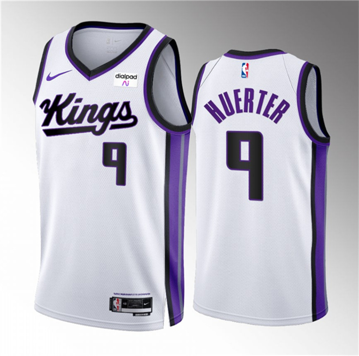 Personalized Men’s Sacramento Kings #9 Kevin Huerter White 2023 24 Association Edition Stitched Basketball Jersey