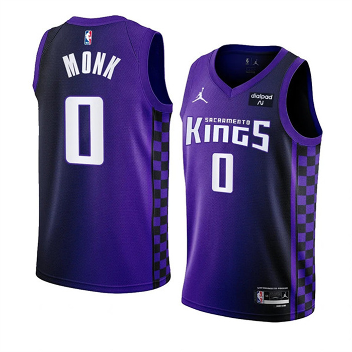 Personalized Men’s Sacramento Kings #0 Malik Monk Purple 2023 24 Statement Edition Swingman Stitched Basketball Jersey