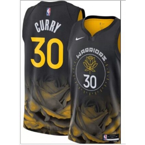 Personalized Men’s Golden State Warriors #30 Stephen Curry Black 2022-23 Stitched Basketball Jersey