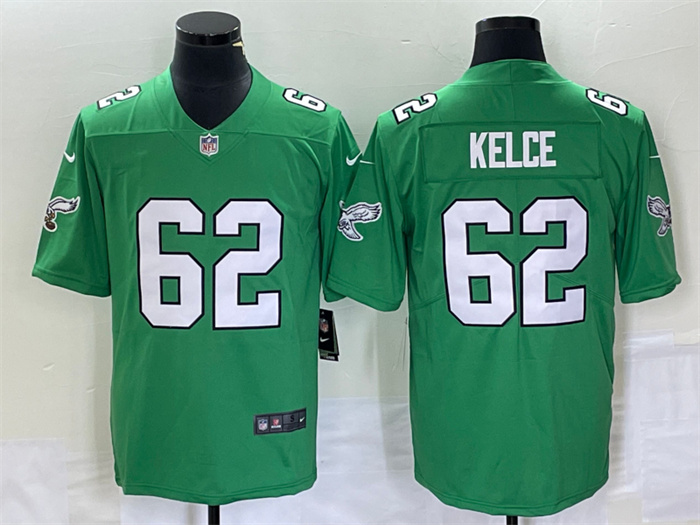 Personalized Men’s Philadelphia Eagles #62 Jason Kelce Green Stitched Football Jersey