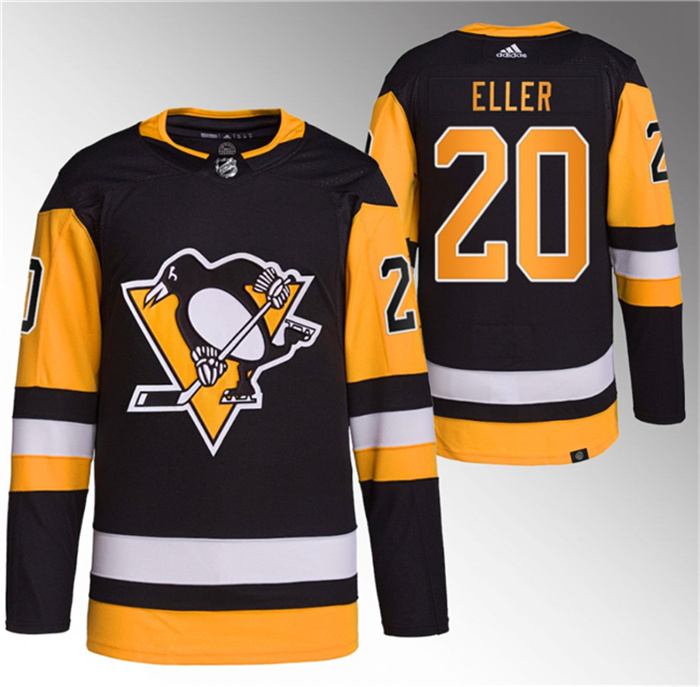 Personalized Men’s Pittsburgh Penguins #20 Lars Eller Black Stitched Jersey