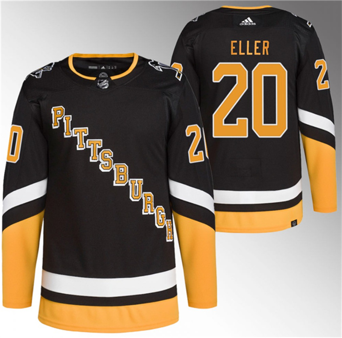 Personalized Men’s Pittsburgh Penguins #20 Lars Eller Black Stitched Jerseys