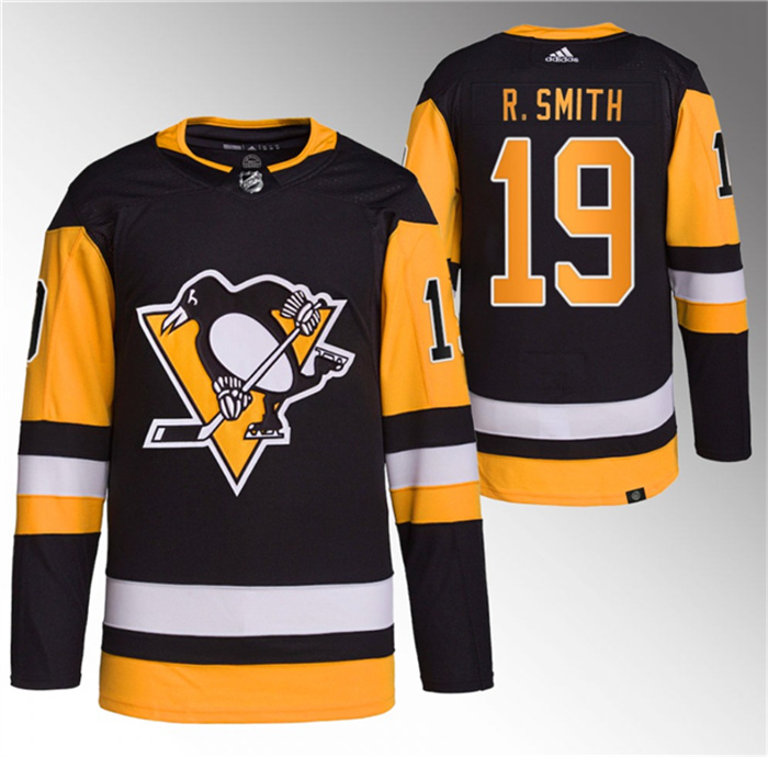 Personalized Men’s Pittsburgh Penguins #19 Reilly Smith Black Stitched Jersey