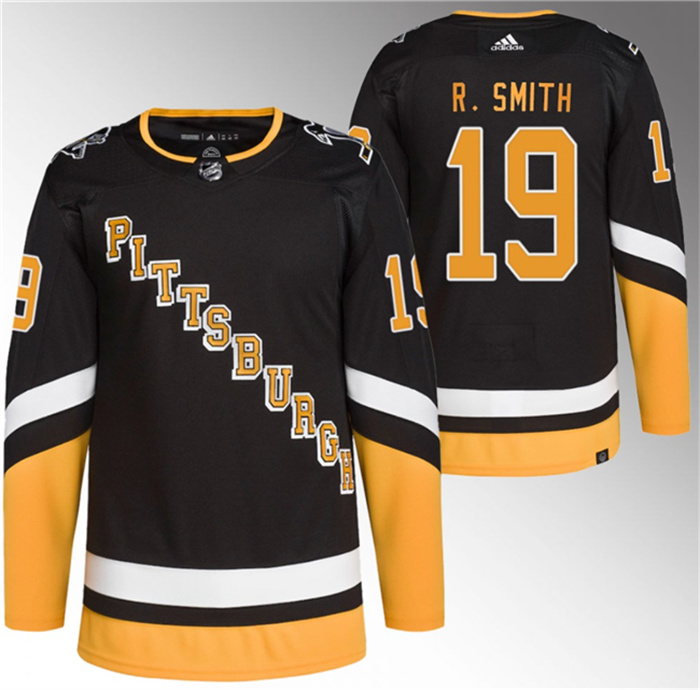 Personalized Men’s Pittsburgh Penguins #19 Reilly Smith Black Stitched Jerseys