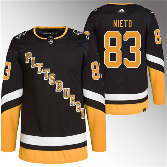 Personalized Men’s Pittsburgh Penguins #83 Matt Nieto Black 2021 22 Alternate Primegreen Stitched Jersey