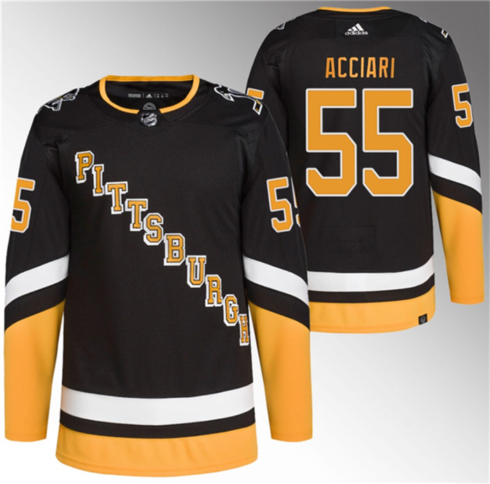 Personalized Men’s Pittsburgh Penguins #55 Noel Acciari Black 2021 22 Alternate Primegreen Stitched Jersey