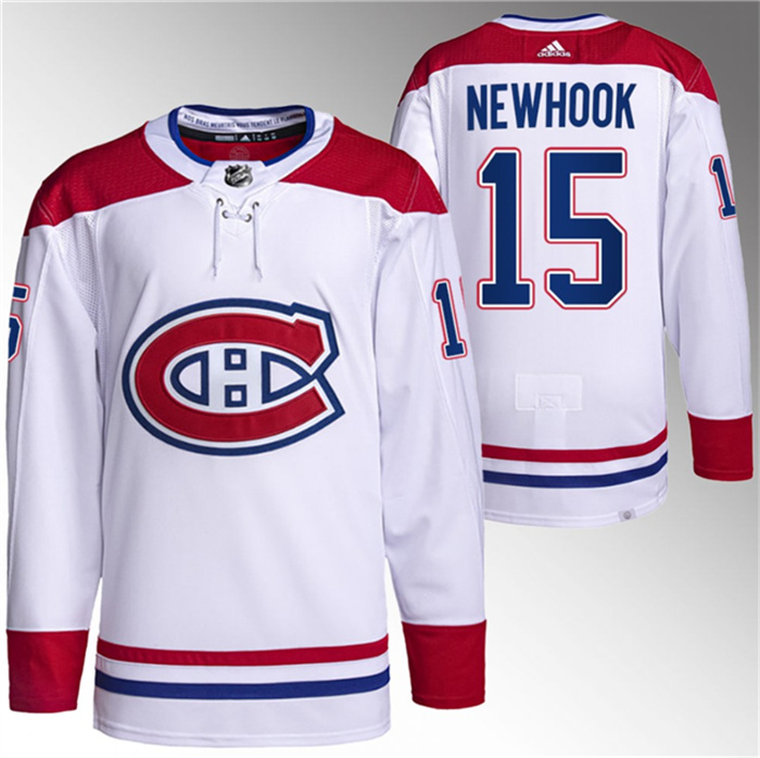 Personalized Men’s Montreal Canadiens #15 Alex Newhook White Stitched Jersey