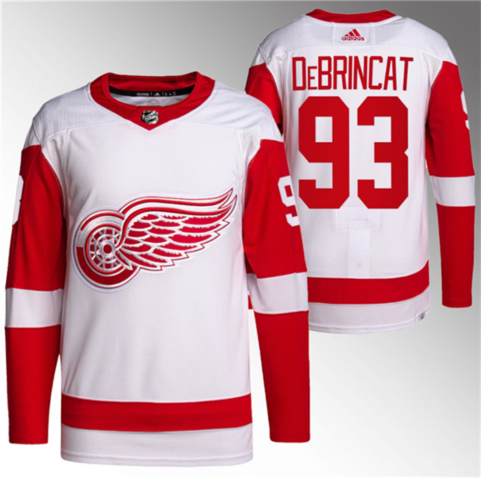 Personalized Men’s Detroit Red Wings #93 Alex DeBrincat White Stitched Jersey