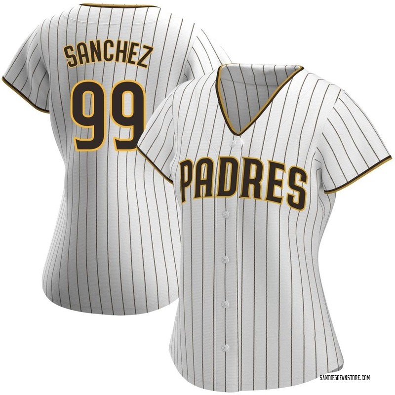 Personalized Women Padres 99 Gary Sanchez White Jersey