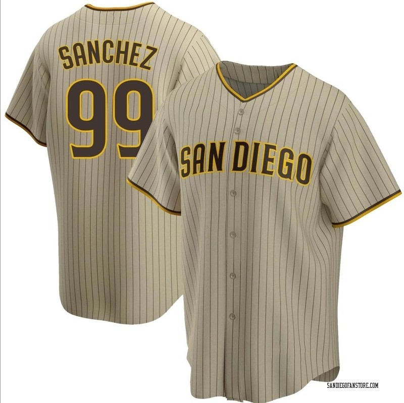 Personalized Men’s Padres 99 Gary Sanchez Brown Cool base Jersey